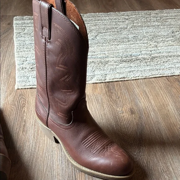 Durango Men's Tan Leather Western Boots - Picture 2 of 7